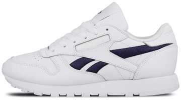 (Women) Reebok Classic Leather Low-Top Sneakers White/Blue DV8170 (Women) Reebok Classic Leather Low-Top Sneakers White/Blue DV8170