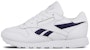 (W) Reebok Classic Leather Low-Top Sneakers Putih/Biru DV8170