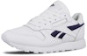 Lookbook (W) Reebok Classic Leather Low-Top Sneakers Putih/Biru DV8170