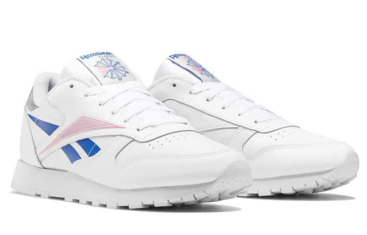 (W) Reebok Classic Leather 'White Blue Pink' 圖 3