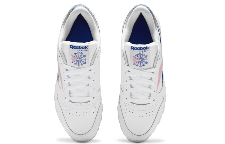 (W) Reebok Classic Leather 'White Blue Pink' 圖 4