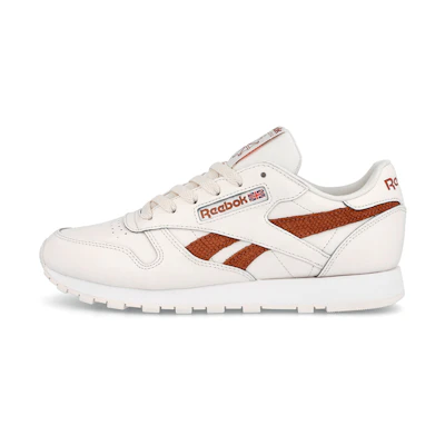 (W) Reebok Classic Leather Sports Casual Shoes 'White Orange'