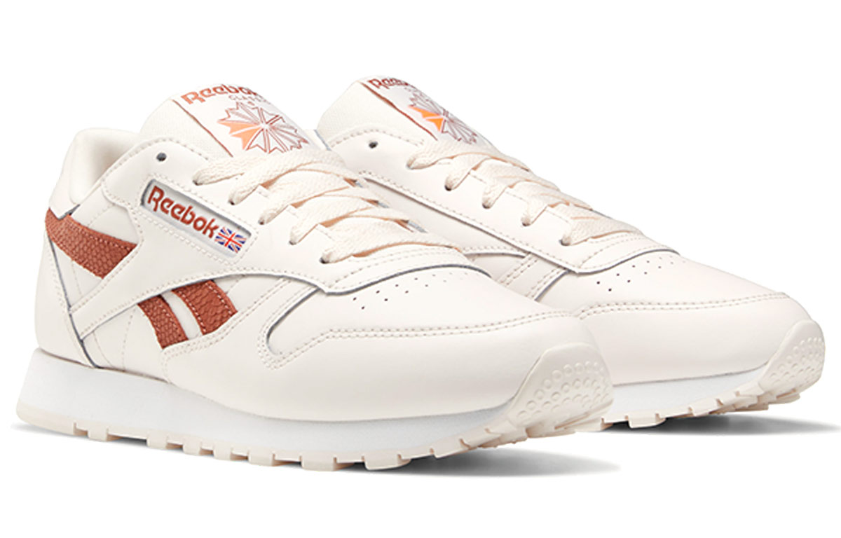 (W) Reebok Classic Leather Sports Casual Shoes 'White Orange' 圖 3