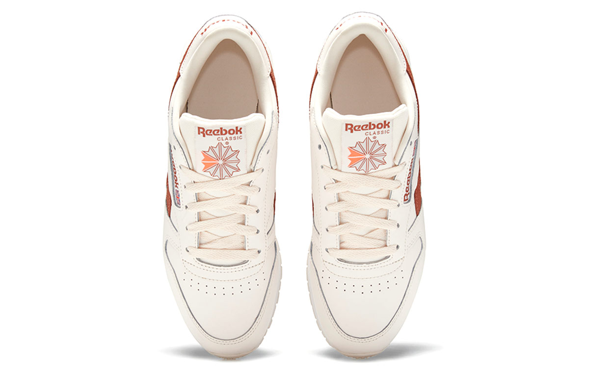 (W) Reebok Classic Leather Sports Casual Shoes 'White Orange' 圖 4