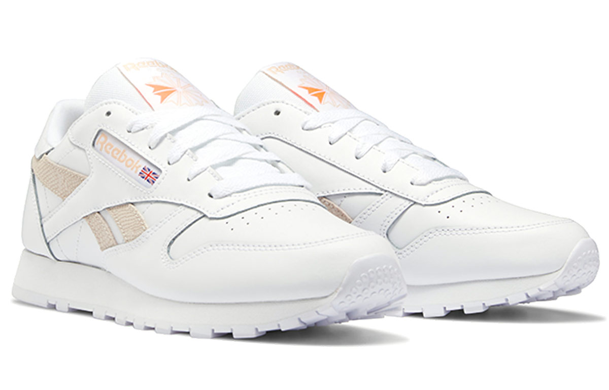 (W) Reebok Classic Leather 'White Orange Pink' 圖 2