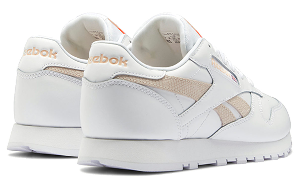 (W) Reebok Classic Leather 'White Orange Pink' 圖 3