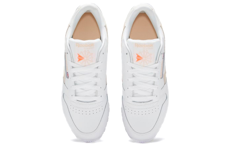 (W) Reebok Classic Leather 'White Orange Pink' 圖 4