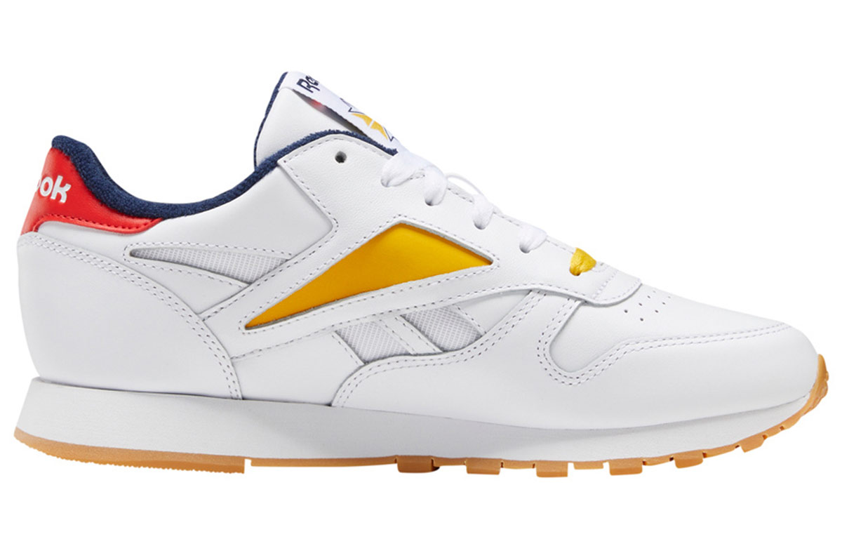 (W) Reebok Classic Leather Mark Shoes White/Yellow/Red 圖 2
