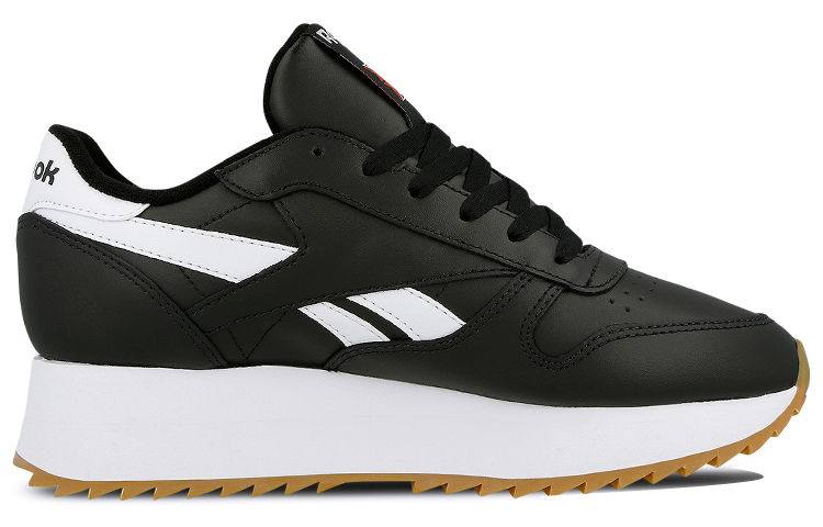(W) Reebok Classic Leather Double 'Black White' 圖 2
