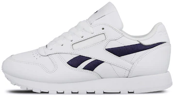(Women) Reebok Classic Leather Low-Top Sneakers White/Blue DV8170 (Women) Reebok Classic Leather Low-Top Sneakers White/Blue DV8170