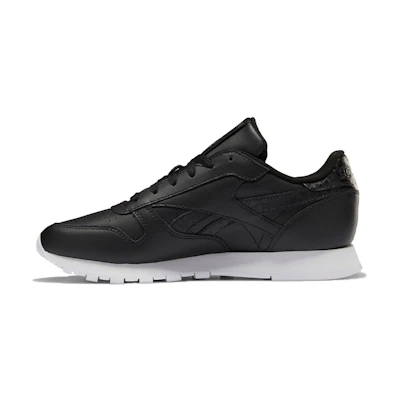 (W) Reebok Classic Leather Running Shoes Black