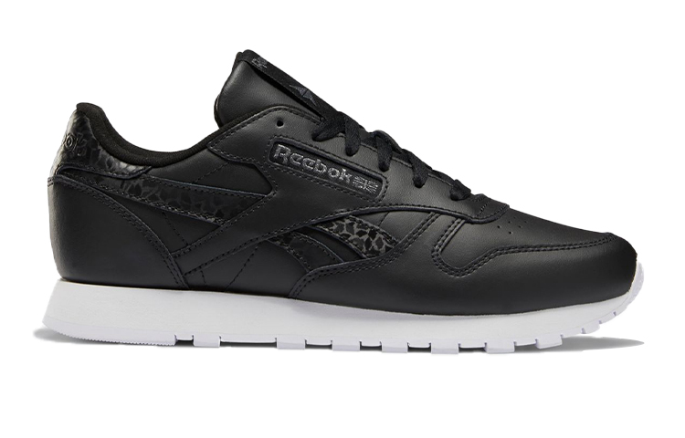 (W) Reebok Classic Leather Running Shoes Black 圖 2
