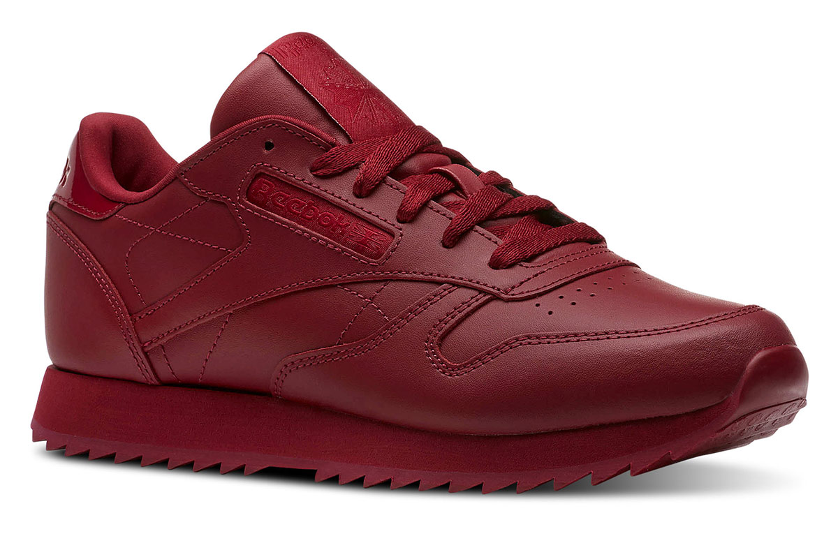 Lookbook 女士 Reebok 經典皮革 Ripple '蔓越莓紅' CN5121