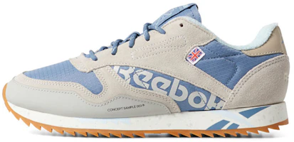 (Women) Reebok Classic Leather Ripple Gray/ 'Blue' DV7142 (Women) Reebok Classic Leather Ripple Gray/ 'Blue' DV7142