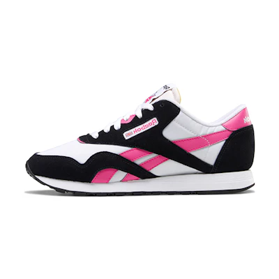 (W) Reebok Classic Nylon 'Black White Pink'