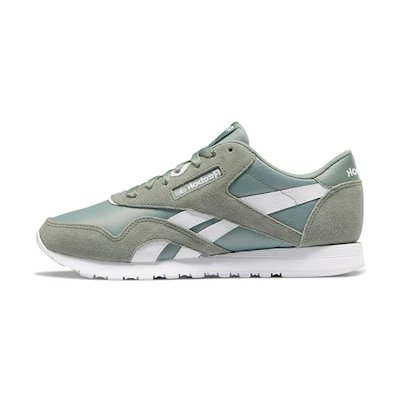 (W) Reebok Classic Nylon 'White Green Grey'