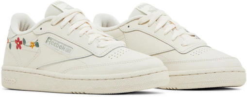 Cheap 女款 Reebok Club C 85 刺繡花卉 - 骨色復古綠 100202098