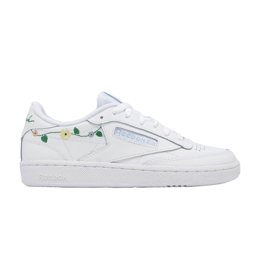 (Women) Reebok Club C 85 'Embroidered Floral - White Pale Blue' 100202092