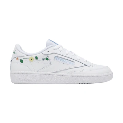(W) Reebok Club C 85 'Embroidered Floral - White Pale Blue'