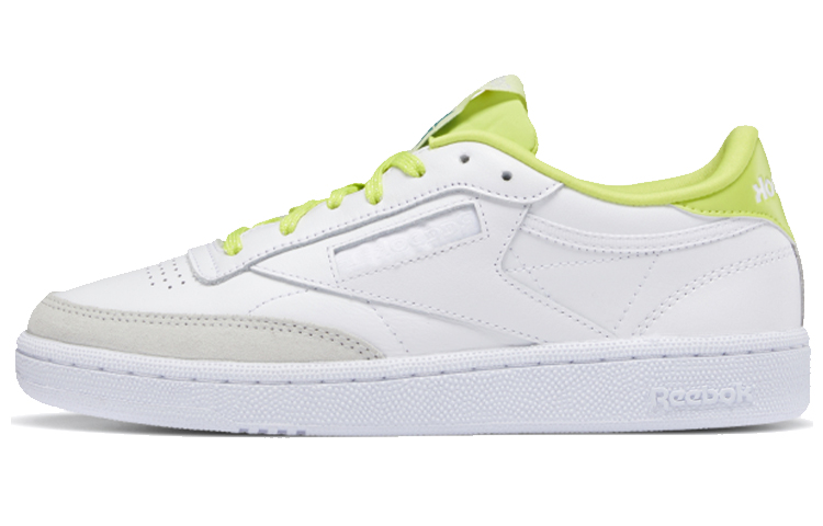 (W) Reebok Club C85 'Cloud White Acid Yellow'