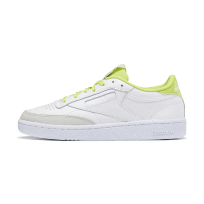 (W) Reebok Club C85 'Cloud White Acid Yellow'