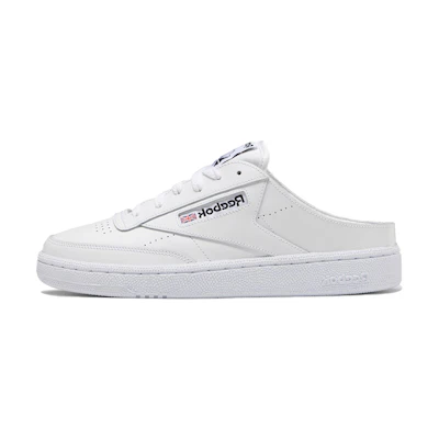 (W) Reebok Club C 85 Mule Slip-On Shoes White
