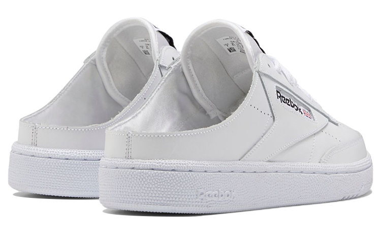 (W) Reebok Club C 85 Mule Slip-On Shoes White 圖 4