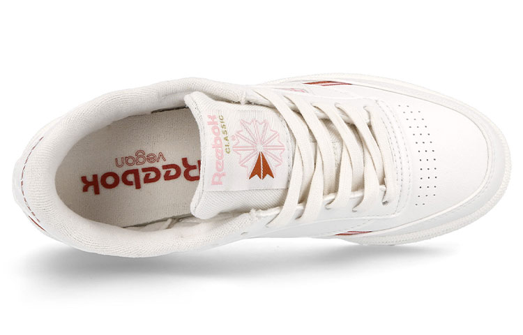 Shop (W) Reebok Club C 85 Vegan 'Chalk Pink Glow' - Kasut Vegan Wanita Warna Merah Jambu Pudar GX7570