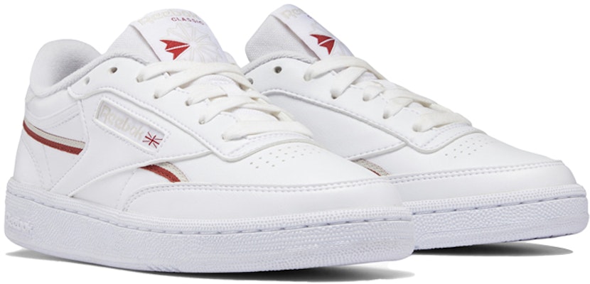 (Women) Reebok Club C 85 Vegan 'White Red' GW0932 Lookbook (Women) Reebok Club C 85 Vegan 'White Red' GW0932
