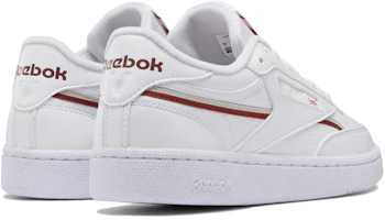 Shop Reebok Club C 85 純素食主義者低筒休閒板鞋 女款 白紅