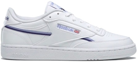 (Women) Reebok Club C 85 Vegan Cloud White Bold Purple GX7571 (Women) Reebok Club C 85 Vegan Cloud White Bold Purple GX7571