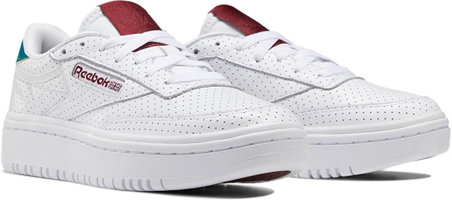 (Women) Reebok Club C Double 'White Burgundy' EG5991 Lookbook (Women) Reebok Club C Double 'White Burgundy' EG5991