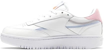 (Women) Reebok Club C Double 'White Orange Grey' FY5166 (Women) Reebok Club C Double 'White Orange Grey' FY5166
