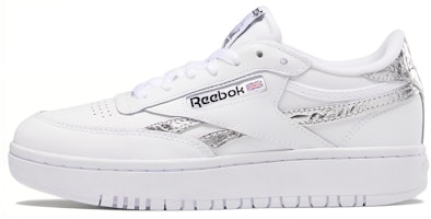 (Women) Reebok Club C Double 'White Silver' FY9541 (Women) Reebok Club C Double 'White Silver' FY9541
