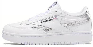 (Women) Reebok Club C Double 'White Silver' FY9541 (Women) Reebok Club C Double 'White Silver' FY9541