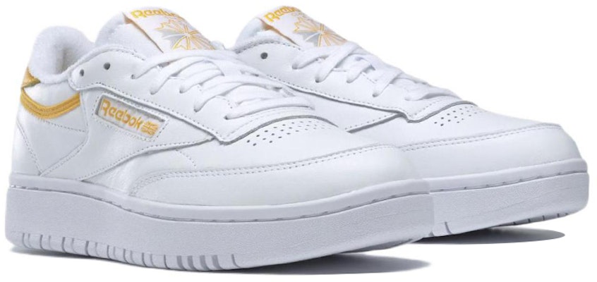 (Women) Reebok Club C Double 'White Yellow' EG9916 Lookbook (Women) Reebok Club C Double 'White Yellow' EG9916