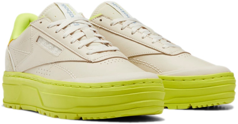 (Women) Reebok Club C Double Geo 'Cream Yellow' GW5438 Lookbook (Women) Reebok Club C Double Geo 'Cream Yellow' GW5438
