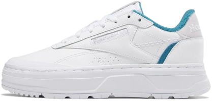 (Women) Reebok Club C Double Geo 'White Seaport Teal' GZ3665 (Women) Reebok Club C Double Geo 'White Seaport Teal' GZ3665