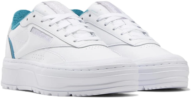 (Women) Reebok Club C Double Geo 'White Seaport Teal' GZ3665 Lookbook (Women) Reebok Club C Double Geo 'White Seaport Teal' GZ3665