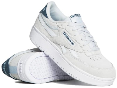 (W) Reebok Club C Double Revenge 'Kelabu Sejuk Biru Hoops' 100033104 Details for (W) Reebok Club C Double Revenge 'Kelabu Sejuk Biru Hoops' 100033104