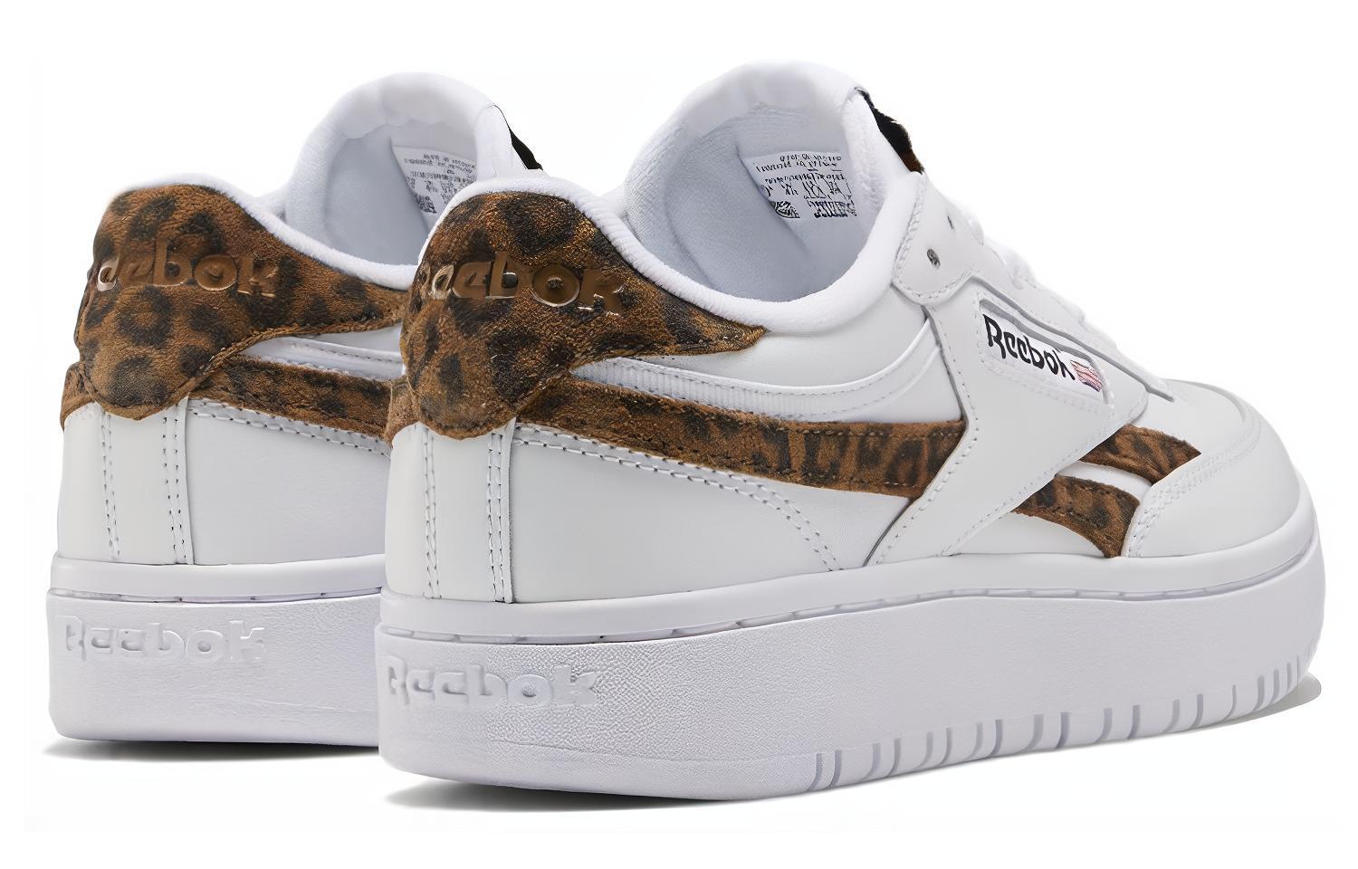 Shop Reebok Club C Double Revenge 復古低筒板鞋 女款 白棕