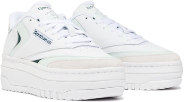 銳步Club C Extra 舒適百搭 減震耐磨 低幫 板鞋 女款 白綠色 Lookbook 銳步Club C Extra 舒適百搭 減震耐磨 低幫 板鞋 女款 白綠色