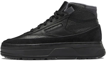 (Women) Reebok Club C Geo Mid 'Black Pure Grey' HP7775 (Women) Reebok Club C Geo Mid 'Black Pure Grey' HP7775