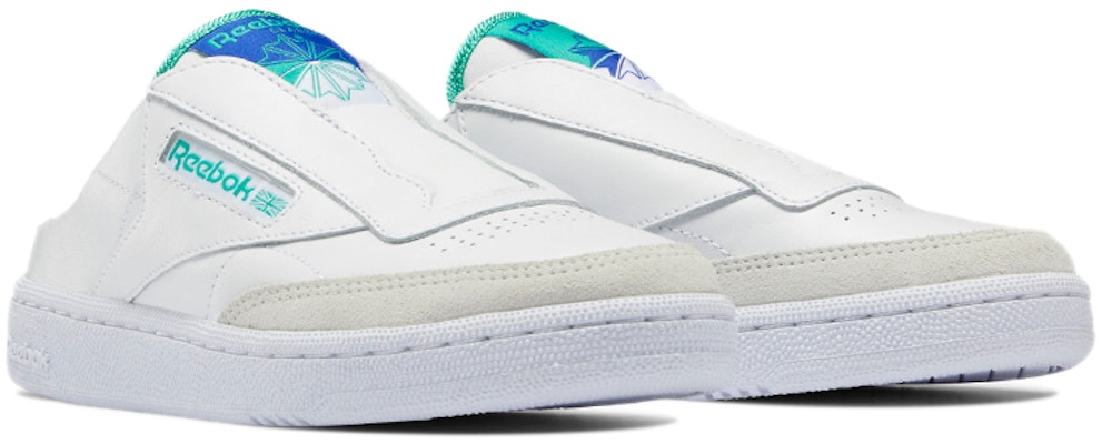 (W) Reebok Club C Tanpa Tali Mule 'Putih Hijau Sederhana' GZ5318 Lookbook (W) Reebok Club C Tanpa Tali Mule 'Putih Hijau Sederhana' GZ5318