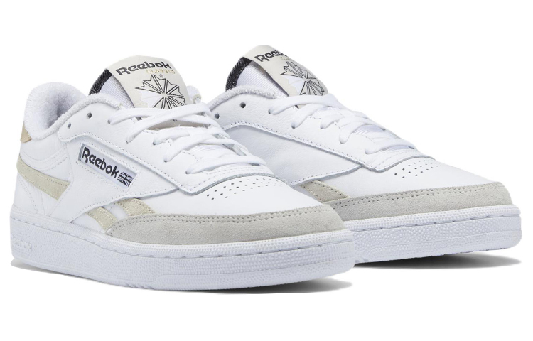 Lookbook Reebok Club C 復仇 休閒低筒板鞋 女款 白棕色