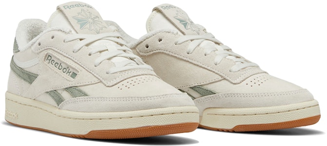 Reebok Club C 復古復仇 防滑耐磨 低筒 滑板鞋 女款 米白綠 Lookbook Reebok Club C 復古復仇 防滑耐磨 低筒 滑板鞋 女款 米白綠