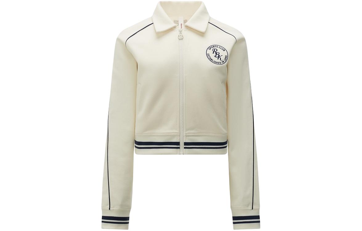 (Women) Reebok Colorblock Knit Zip-Up Jacket Beige Casual Outerwear 24SRC102WGW2