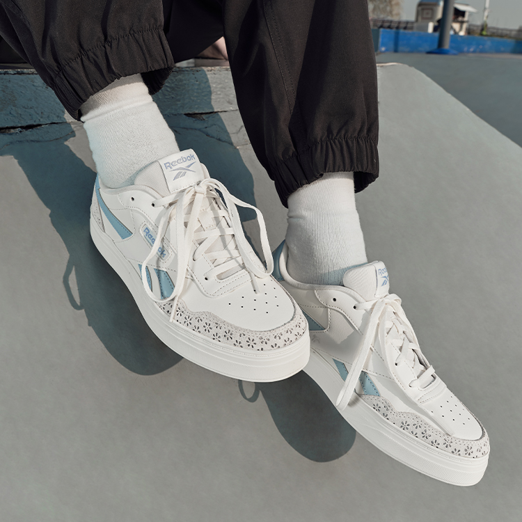 (W) Reebok Court Advance Bold 'White Light Blue' 圖 5