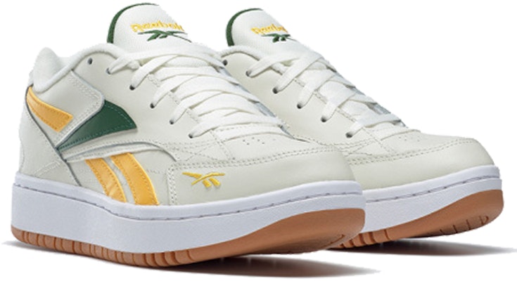 (Women) Reebok Court Double Mix 'White Yellow Green' FW3628 Lookbook (Women) Reebok Court Double Mix 'White Yellow Green' FW3628