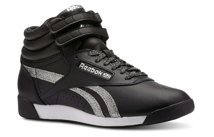 Lookbook (W) Reebok Freestyle Hi 'Negro Gris' CN0183